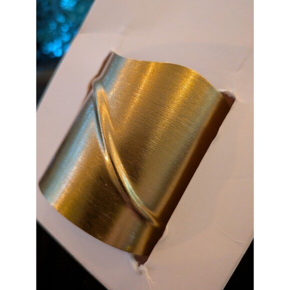 ZARA NWT Woman SS25 Metal Cuff Bracelet Brushed Golden Maximalist Statement - Picture 2 of 8